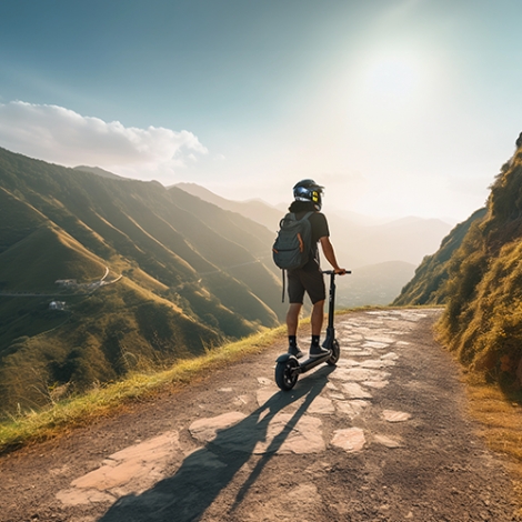 Randonnée en trottinette électrique tout terrain